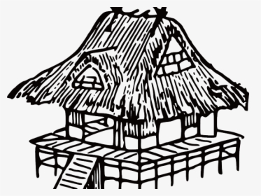 Hut Black And White Clipart, HD Png Download, Transparent PNG