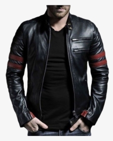 Leather Jacket For Men Png Image Download - Leather Jacket, Transparent Png, Transparent PNG