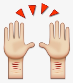 These Abused Emojis - Praise Hand Emoji Png, Transparent Png, Transparent PNG