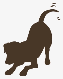 Dog Wagging Tail Silhouette , Png Download - Clipart Dog Transparent Background, Png Download, Transparent PNG