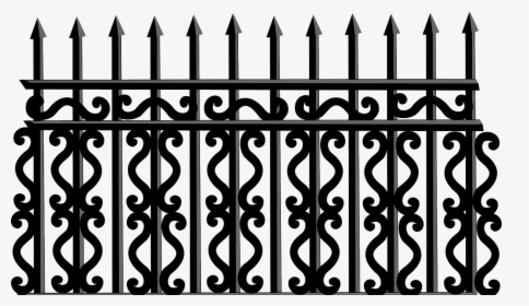 Iron Fence Svg , Png Download - Wrought Iron Fence Png, Transparent Png, Transparent PNG
