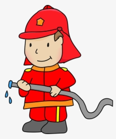 Firefighter, Fire, Extinguish, Extinction, Firefighters - Kids Firefighter Drawing, HD Png Download, Transparent PNG
