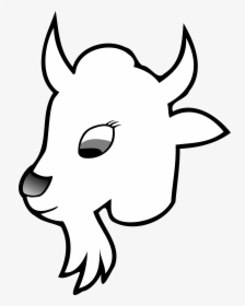 Goat 2 Line Art Goat Head Black White Line Art Christmas - Cau Lac Bo Bong Da, HD Png Download, Transparent PNG