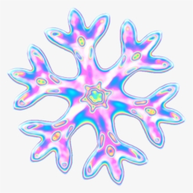 Emoji Snow Snowflake Holographic , Png Download - Holographyic Png, Transparent Png, Transparent PNG