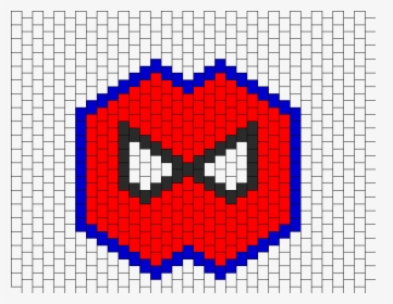 Spiderman Mask Bead Pattern - Deadmau5 Kandi Mask Patterns, HD Png Download, Transparent PNG