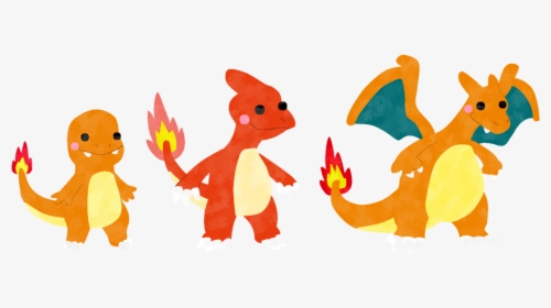 Transparent Charmeleon Png - Charmander And Charmeleon And Charizard Coloring Page, Png Download, Transparent PNG