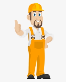 Happy Handymen Service In - Construction Worker Cartoon Png, Transparent Png, Transparent PNG