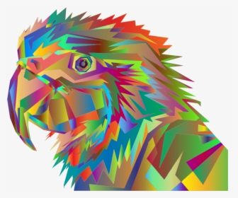 Geometric Parrot Pop Art By Rizkydwi123 Surreal - Graphic Design Parrot Png, Transparent Png, Transparent PNG