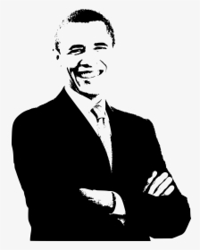 Barack Obama Print Clip Arts - Barack Obama Clipart Black And White, HD Png Download, Transparent PNG