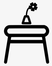 Flower Vase Table - Flower Table Icon, HD Png Download, Transparent PNG