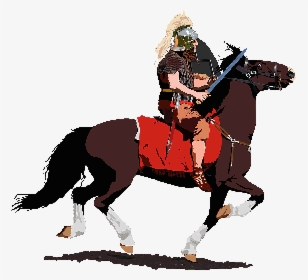 Roman Soldier On Horse Clipart - Roman Soldier On Horse Cartoon, HD Png Download, Transparent PNG