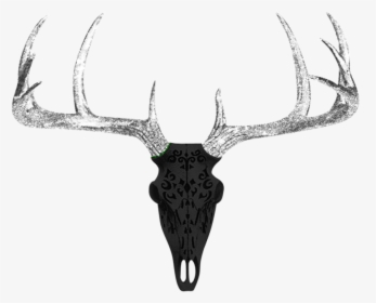 Clip Art Glitter Deer Head - Painted Black Deer Skull, HD Png Download, Transparent PNG