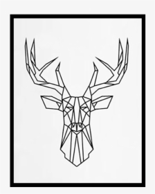 Deer Head Canvas Art Print - Deer Triangles, HD Png Download, Transparent PNG