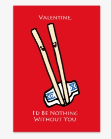 Hong Kong Gift Present Hk Themed Valentines Card Chopsticks - Poster, HD Png Download, Transparent PNG