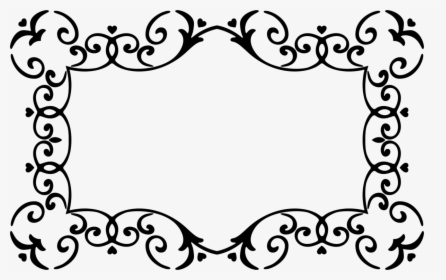 Picture Frame,line Art,ornament - Hearts Ornamental Frame Png, Transparent Png, Transparent PNG