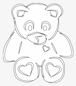 Bear He Black White Christmas Xmas Teddy Bear Stuffed - Bear, HD Png Download, Transparent PNG