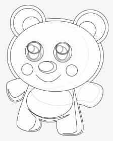 Cute Bear Black White Christmas Xmas Teddy Bear Stuffed - Cartoon, HD Png Download, Transparent PNG