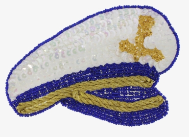 Captain S Sailor Hat Beaded & Sequin Applique - Sequined Captain Hat, HD Png Download, Transparent PNG