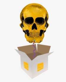 39″ Golden Skull - Skull Balloons, HD Png Download, Transparent PNG