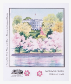 White House Cherry Blossoms Watercolor, HD Png Download, Transparent PNG