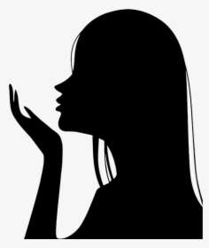 Girl Blowing Into Palm Silhouette - Isfj Personality, HD Png Download, Transparent PNG