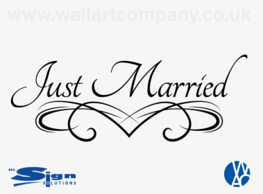 Just Married - Merry And Bright Font Png, Transparent Png, Transparent PNG