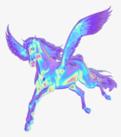 #pegasus #holographic #unicorn  #dinaaaaaah  #freetoedit - Holographic Unicorn Png, Transparent Png, Transparent PNG