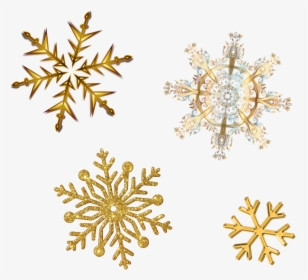 Snowflakes Glitter Sparkly Gold Christmas Merrychristma - Christmas Snowflake Gold Png, Transparent Png, Transparent PNG