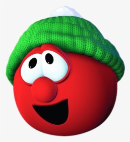 Bob The Tomato Wearing Winter Hat - Veggie Tales Characters Png, Transparent Png, Transparent PNG