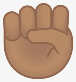 Raised Fist Medium Skin Tone Icon - Png Emoji Hands Fist, Transparent Png, Transparent PNG