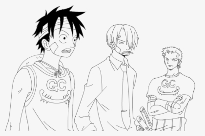 28 Collection Of Luffy And Zoro Drawing - Monkey D. Luffy, HD Png Download, Transparent PNG