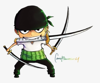 #one Piece Zoro , Png Download - Zoro One Piece Drawing Chibi, Transparent Png, Transparent PNG