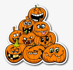 Transparent Jack O Lantern Face Png - Cartoon Pumpkin, Png Download, Transparent PNG