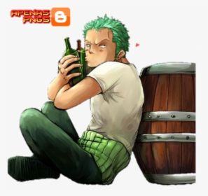 Roronoa Zoro Render Png - One Piece Zoro Drunk, Transparent Png, Transparent PNG