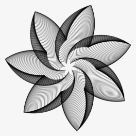 Transparent Flower Line Png - Geometric Flower Png, Png Download, Transparent PNG