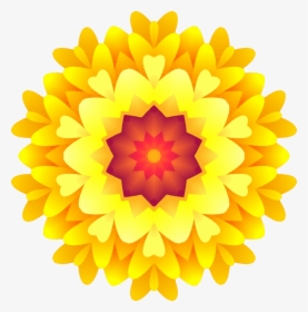 Abstract Flower Png Picture - Abstract Yellow Flower Png, Transparent Png, Transparent PNG