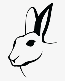 Free Clipart Of A Black And White Rabbit Head - Rabbit Head Clipart, HD Png Download, Transparent PNG