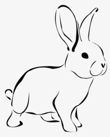 Rabbit Black And White Clipart , Png Download - Bunny Black And White Clipart, Transparent Png, Transparent PNG