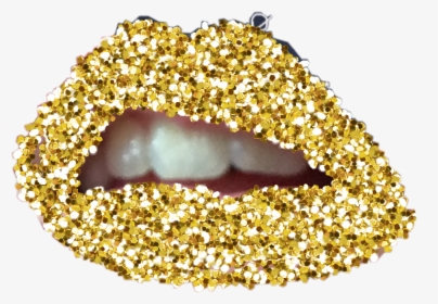 #gold #lips - Body Jewelry, HD Png Download, Transparent PNG