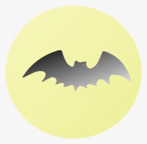 Bat In Front Of Moon - Bat Moon Clipart, HD Png Download, Transparent PNG