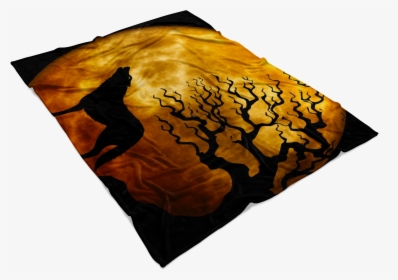 Yellow Moon Wolf Blanket   Data-zoom //cdn - Illustration, HD Png Download, Transparent PNG