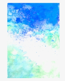 Ftestickers Watercolor Background Overlay Borders Blue - Transparent Watercolor Borders, HD Png Download, Transparent PNG