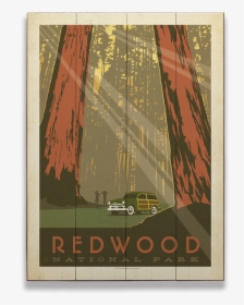 Vintage Redwoods National Park Posters, HD Png Download, Transparent PNG