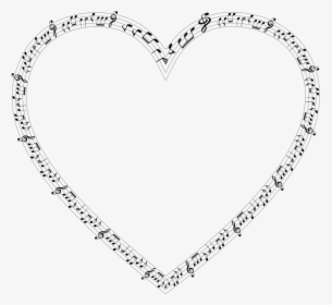 Musical Heart - Black And White Vintage Heart, HD Png Download, Transparent PNG