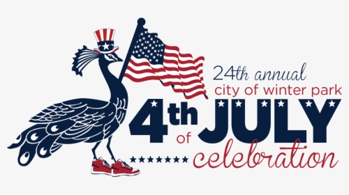 Patriotic Peacock With A Hat Holding A Flag For The - Celebrate 4th Of July, HD Png Download, Transparent PNG
