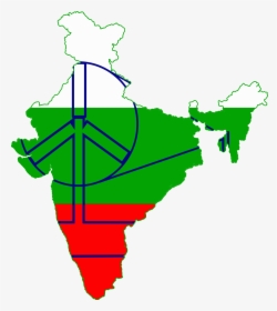 Flag Map Of India - Great Legalization Movement India, HD Png Download, Transparent PNG
