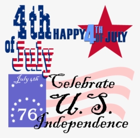 July Clipart God Bless America - Happy Fourth Of July Clip Art, HD Png Download, Transparent PNG