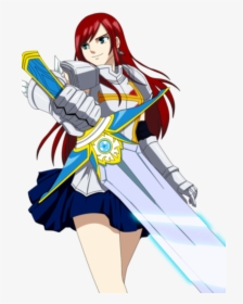 Erza Scarlet - Fairy Tail Erza Wallpaper Iphone, HD Png Download, Transparent PNG