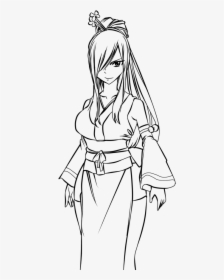 Fairy Tail Erza Scarlet Drawing - Erza Fairy Tail Drawing, HD Png Download, Transparent PNG