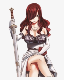 Fairy Tail, Erza, And Erza Scarlet Image - Fairy Tail Manga Girl, HD Png Download, Transparent PNG